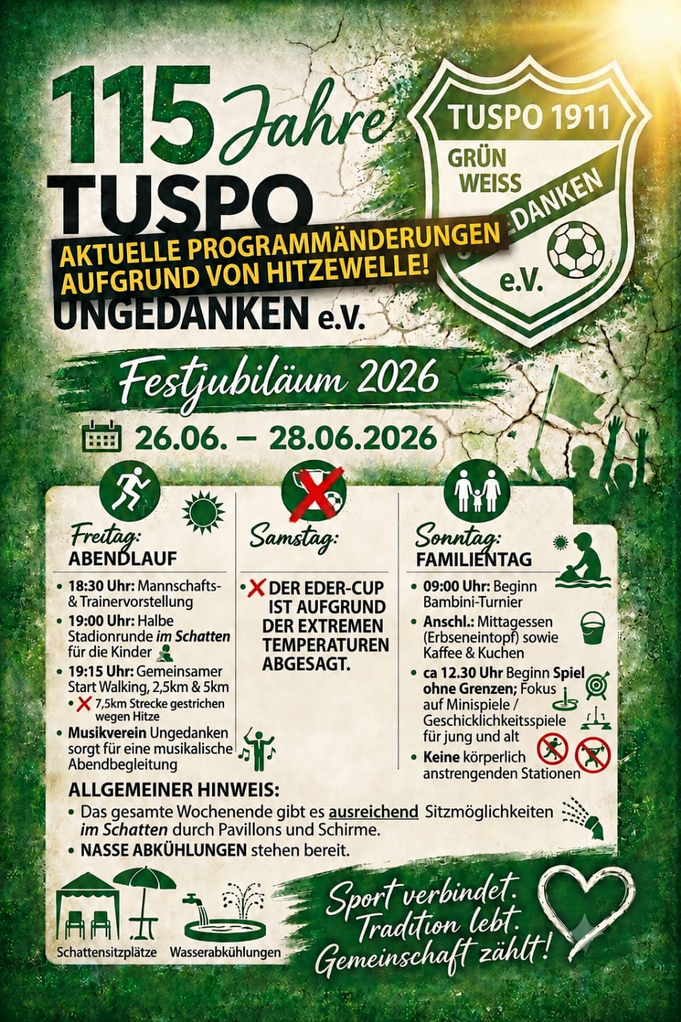 115 Jahre Tuspo Ungedanken geändertes Programm